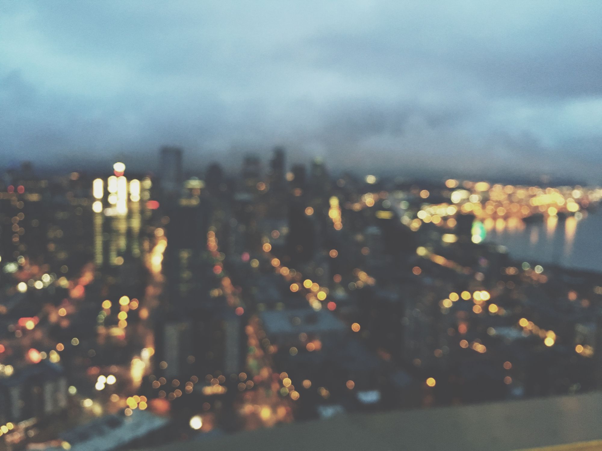 City lights out of focus