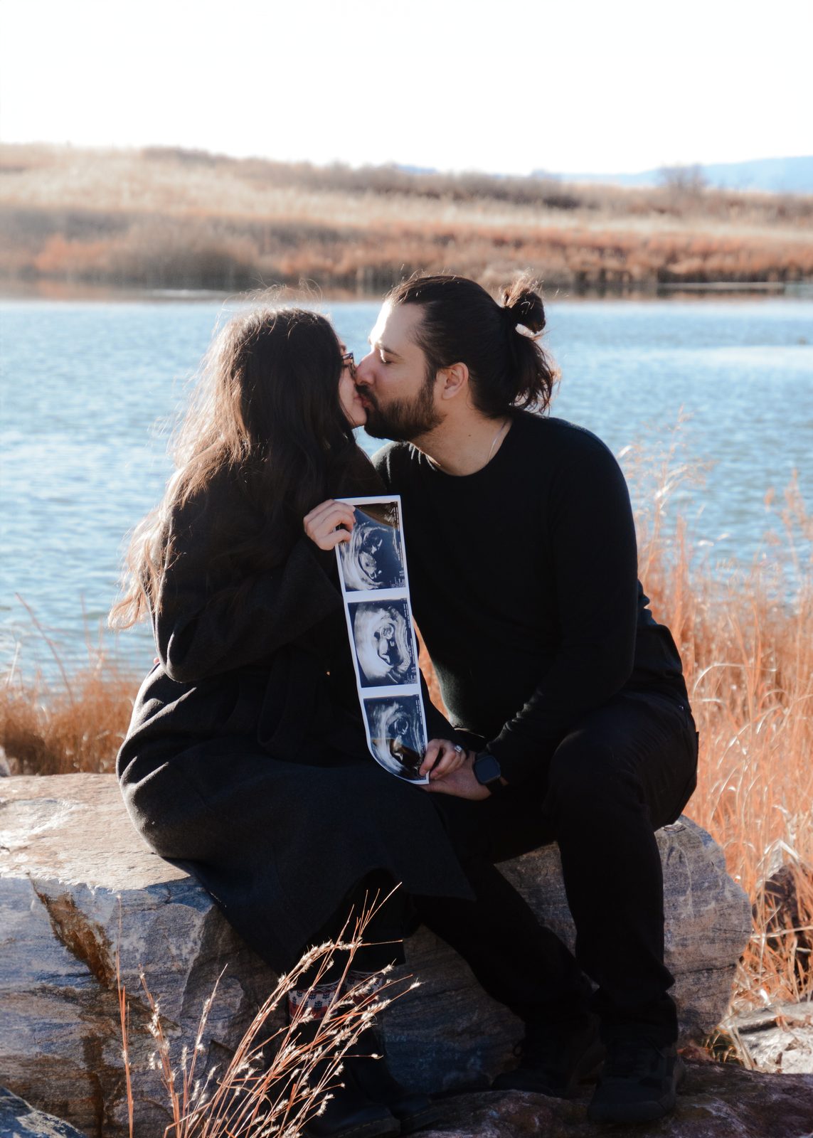 Couple by a lake