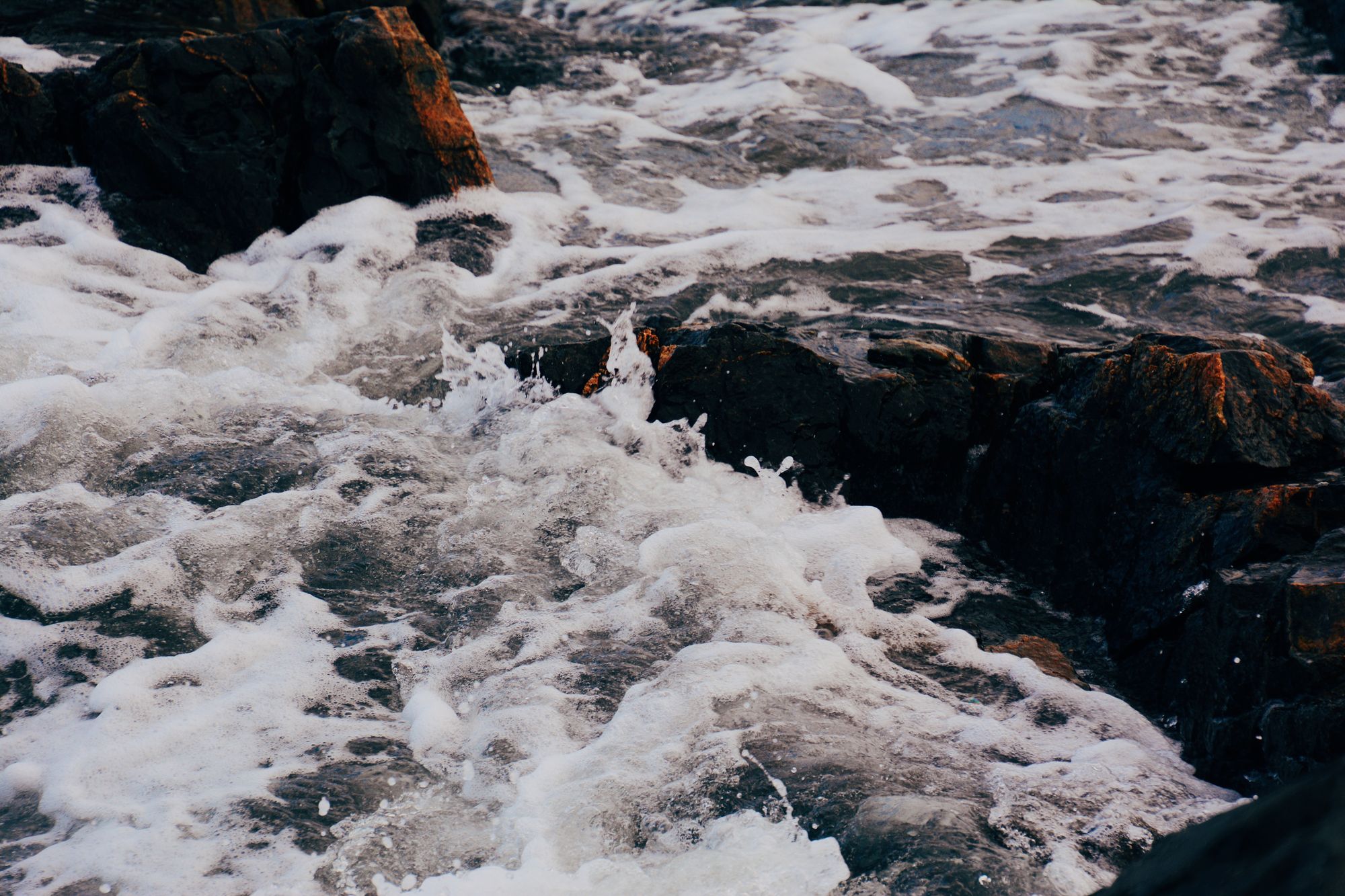 Surf over rock